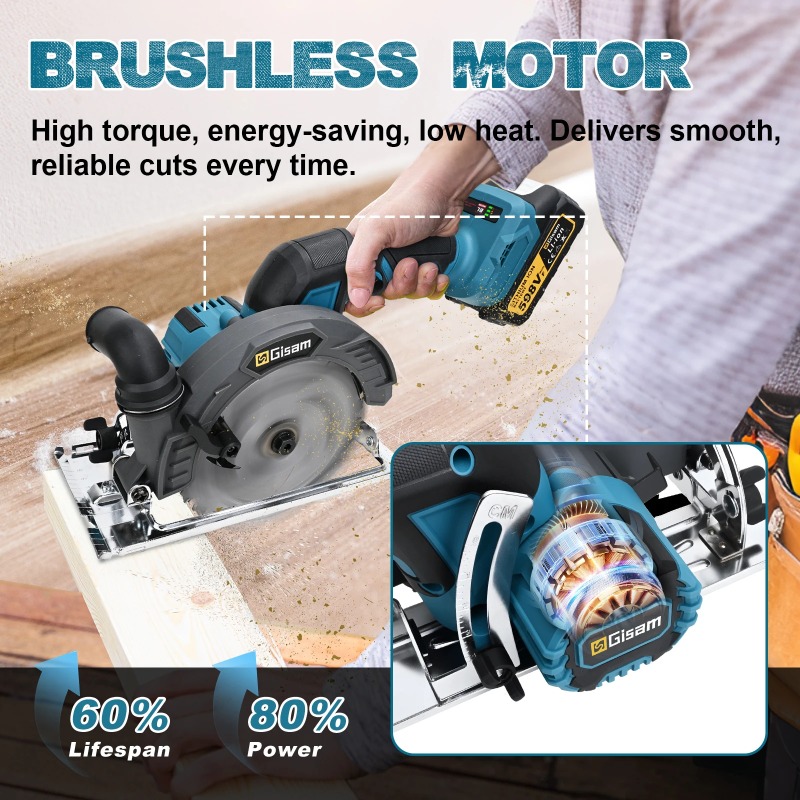 Power Tools Electrical - 【Hot Item】 165mm Brushless Electric Circular