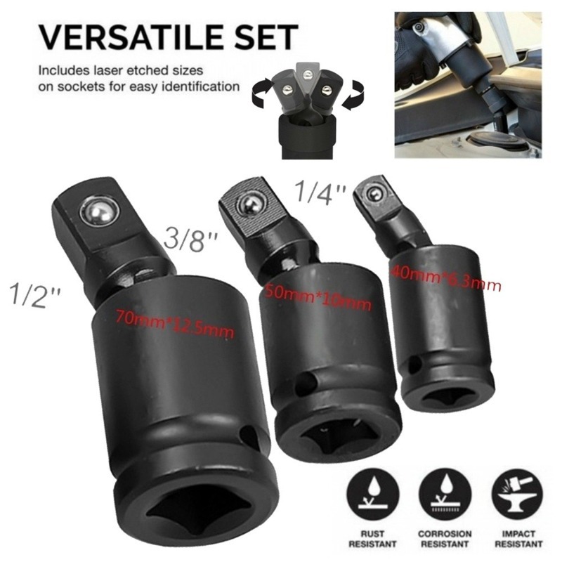 Power Tools Pneumatic - 1/2 3/8 1/4 Inch Wobble Retractable