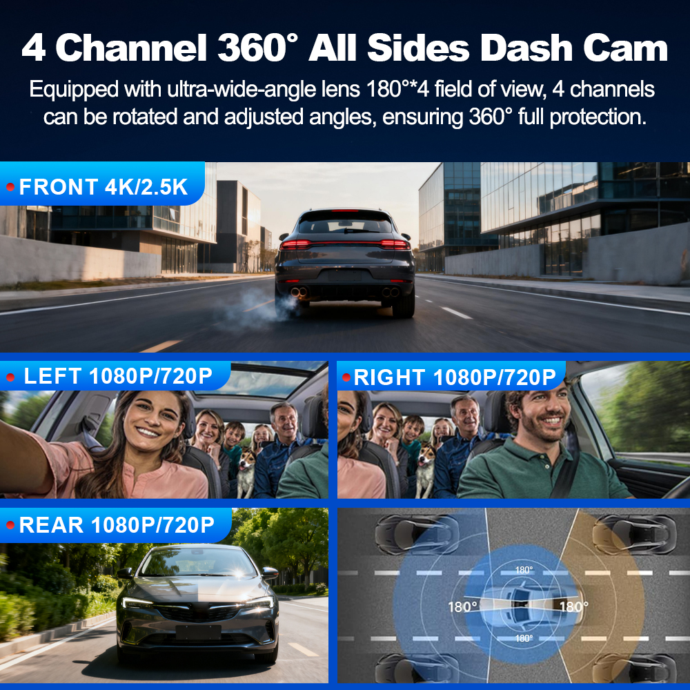 BEPOCAM 4CH 4K Dash Camera for - Power Tools Germany incelemesi ve fiyatı